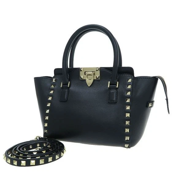 Valentino Garavani Rockstud Tote Bag — Black